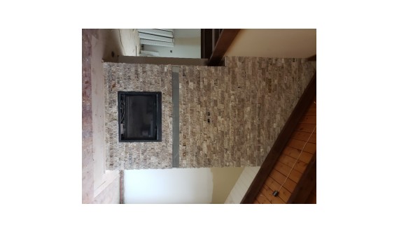Limestone fireplace, Stratford