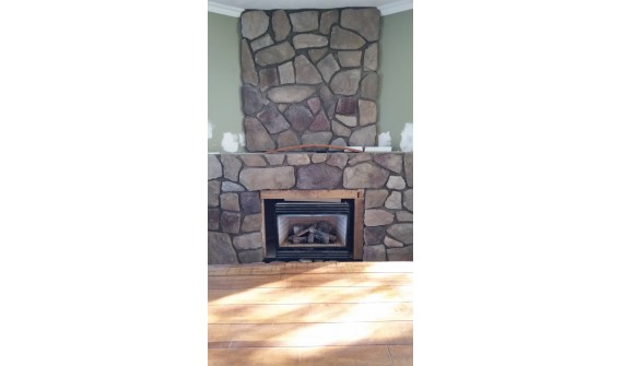 Cultured stone in home in Ontario.